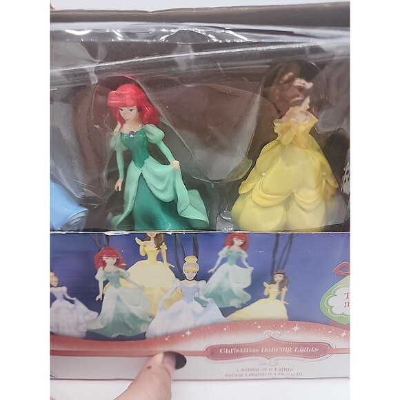 Disney Princess String Light Set 3" Cinderella Belle Ariel Light Up Figures - Picture 5 of 8